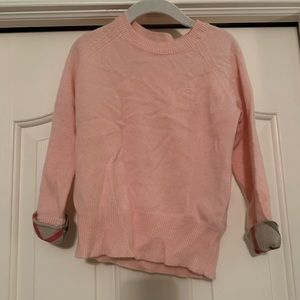 Sale! Burberry pink cashmere sweater sz 6y